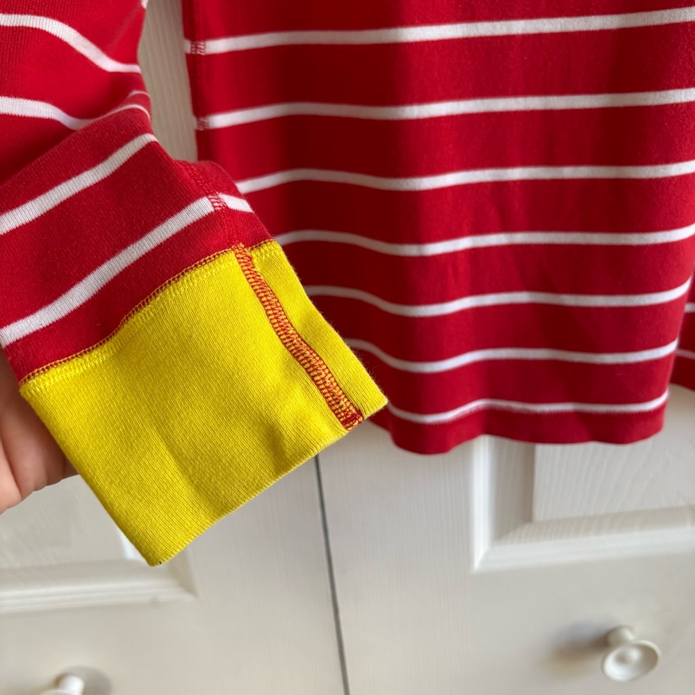 Hanna Andersson Women’s‎ Red DC Wonder Woman Long John Striped Pajama Top M Soft - Picture 2 of 8